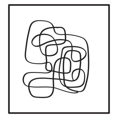 An minimalism abstract vector line drawing. Can be used for wall decoration, product packaging and other decorations