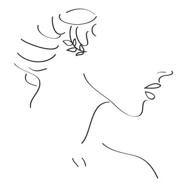 An minimalism abstract vector line drawing. Can be used for wall decoration, product packaging and other decorations