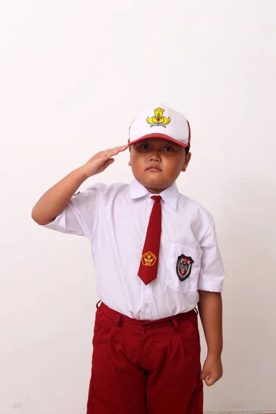 Yogyakarta Indonesia Mar 2021 Seorang Siswa Sekolah Dasar Dari Indonesia — Stok Foto