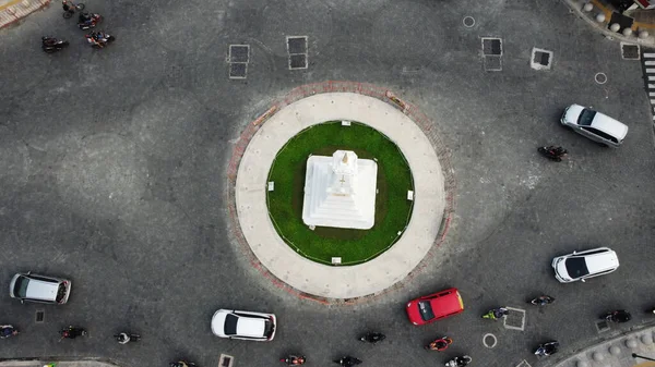 Flygfoto Över Tugu Jogja Eller Yogyakarta Monument Indonesien — Stockfoto