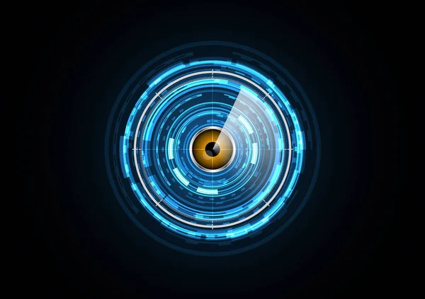 Technology abstract future eye radar security circle background vector illustration