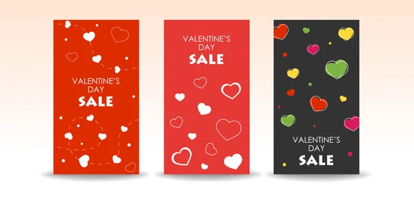 Valentine sale banners — Stock Vector