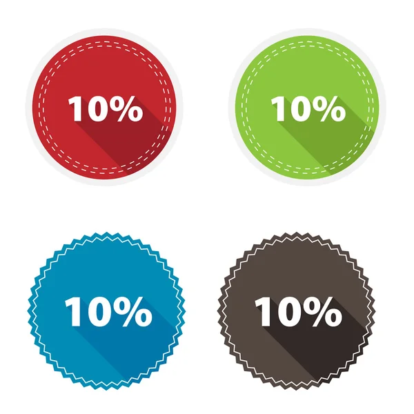 Circle icons - 10 percent. — Stock Vector