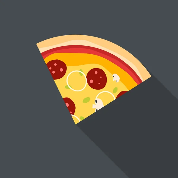 Bit av italiensk pizza — 图库矢量图片