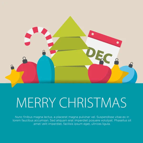Düz tasarım Noel kavramı.