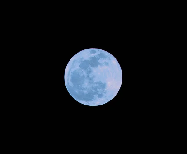 Blauwe Maan Donkere Nacht — Stockfoto