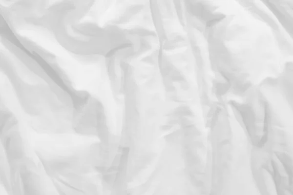Roupa Cama Lençóis Brancos Com Espaço Cópia — Fotografia de Stock