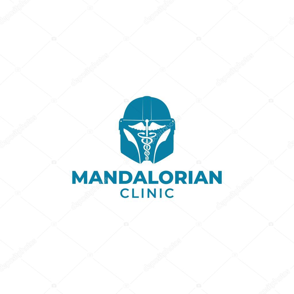 Mandalorian Clinic Logo Design Vector