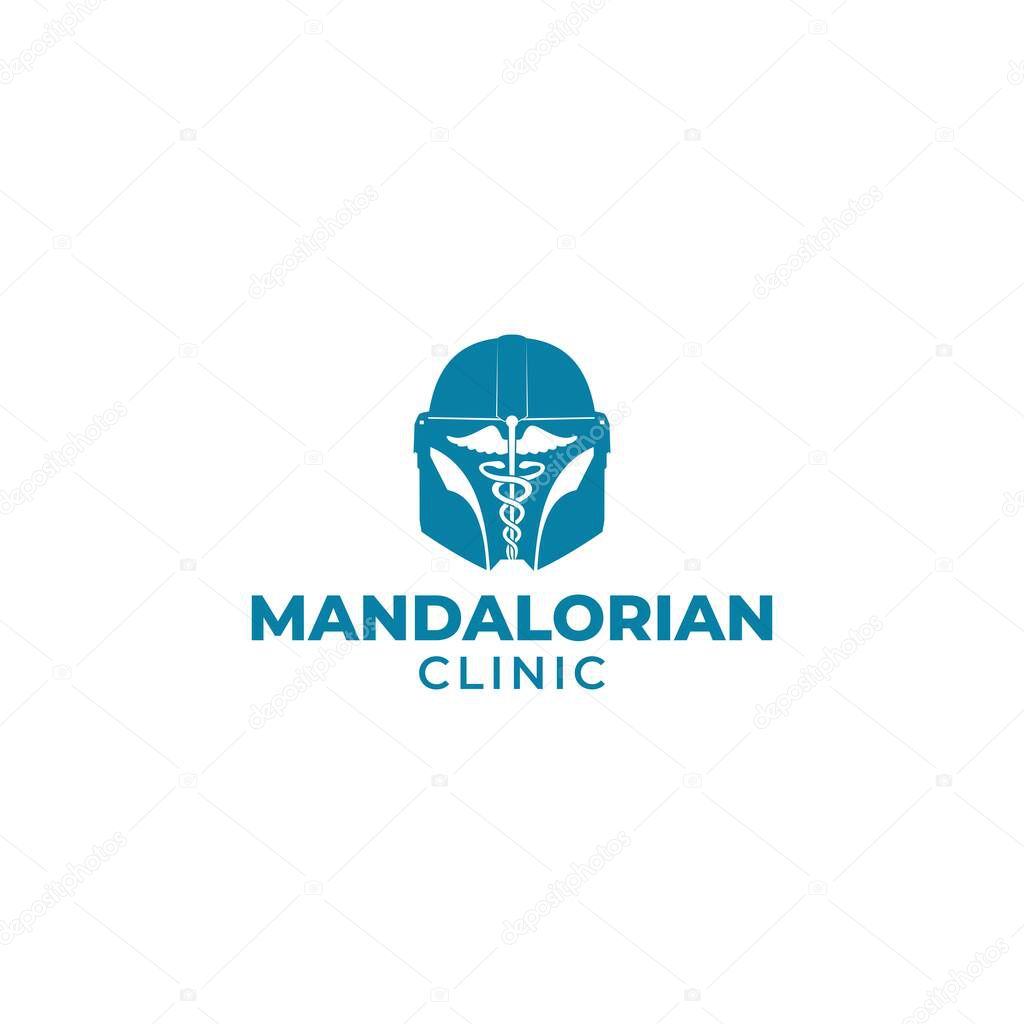 Mandalorian Clinic Logo Design Vector