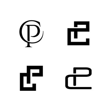 Koleksiyonları CP Logo Tasarım Vektörünü Ayarla