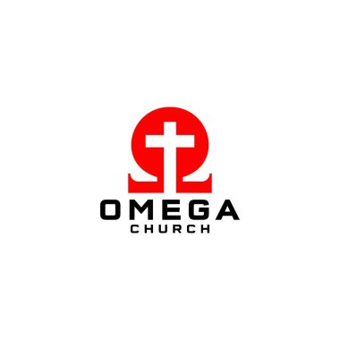 Omega Kilisesi Logo Tasarım Vektörü