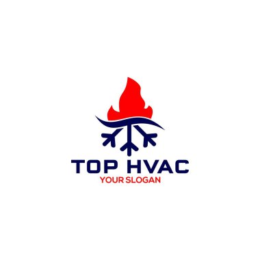 Üst HVAC Logo Tasarım Vektörü