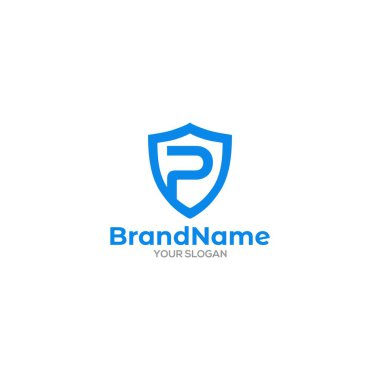 Kalkan P Logo Tasarım Vektörü