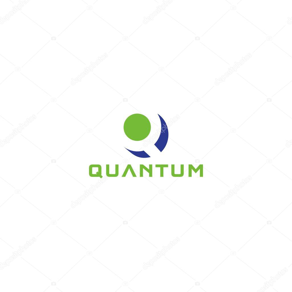 Q Quantum Logo Design Vector