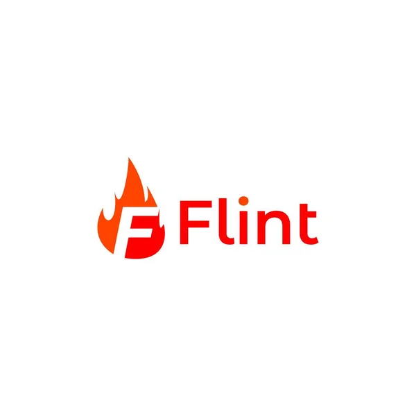 Flint Logo Diseño Vector — Vector de stock