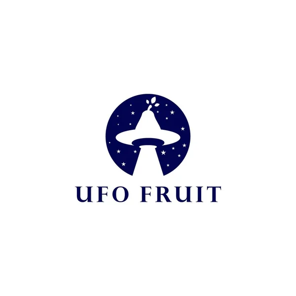 Ufo Frucht Logo Design Vektor — Stockvektor