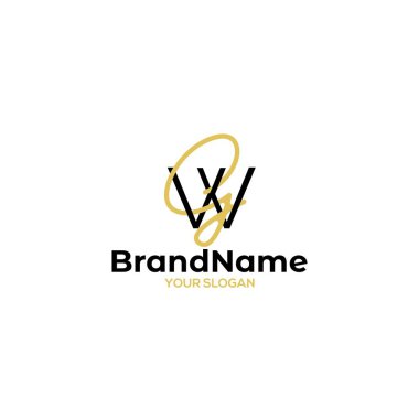 Basit GW Logo Tasarım Vektörü