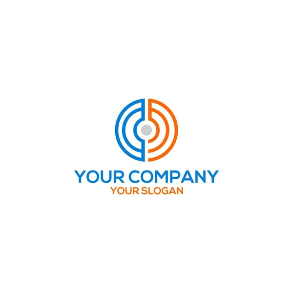 Círculo Letras Logotipo Design Vector —  Vetores de Stock
