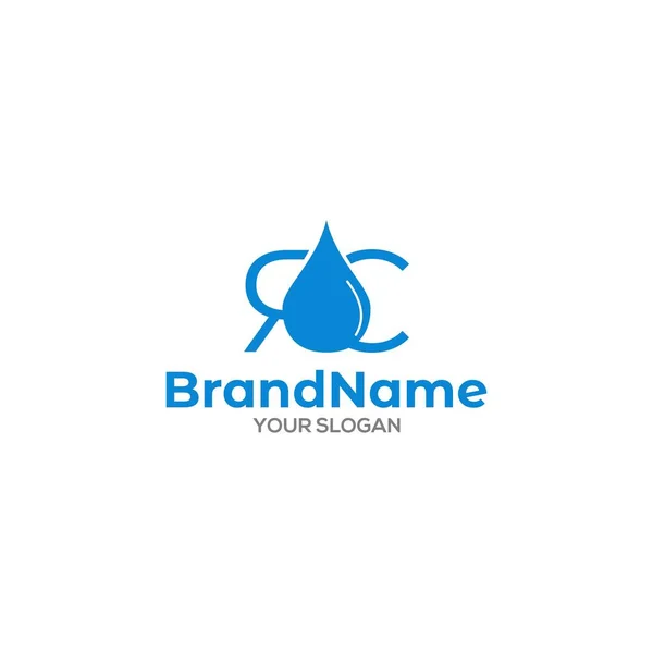 Water Logo Design Vecteur — Image vectorielle