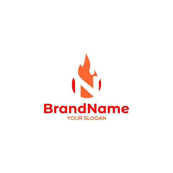 Vecteur Conception Logo Incendie — Image vectorielle