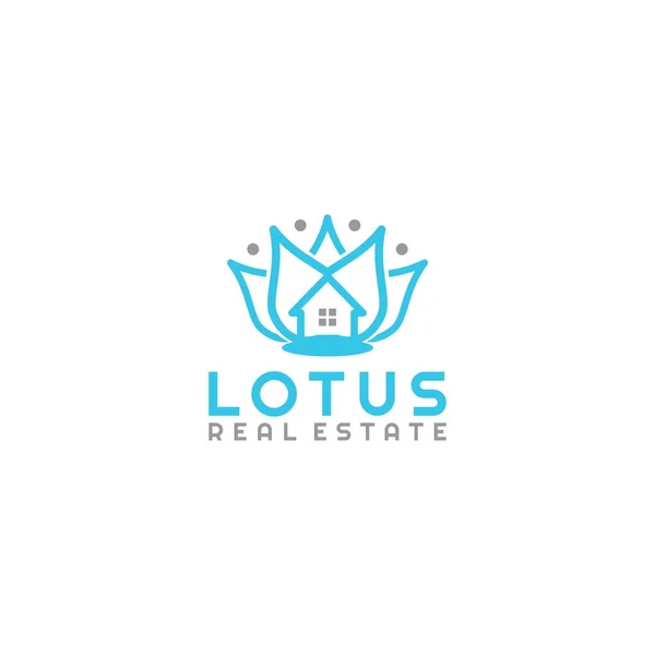 Lotus Nieruchomości Logo Design Vector — Wektor stockowy