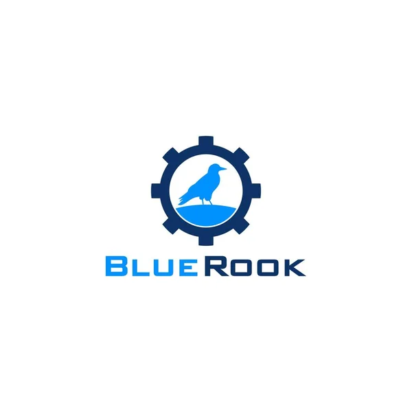 Vector Diseño Logotipo Torre Azul — Vector de stock