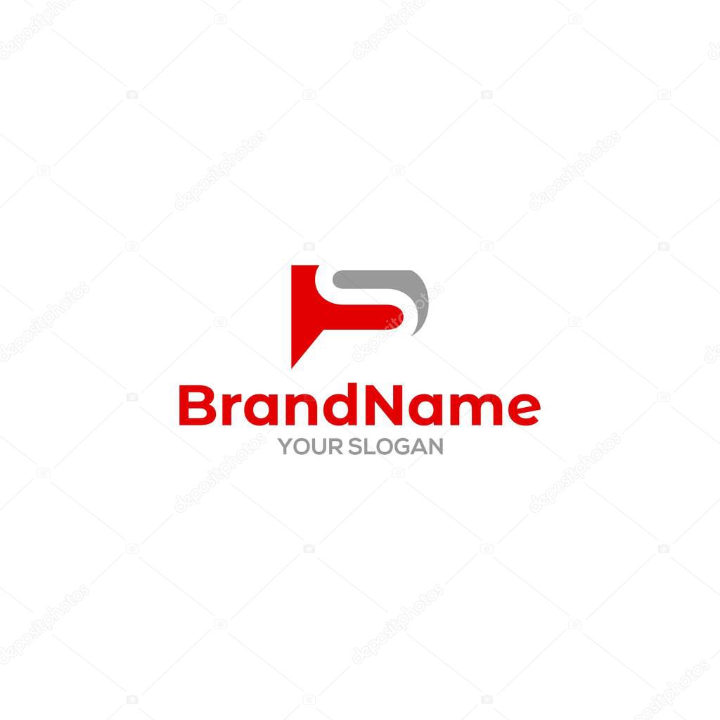 Simple PS Logo Design Vector