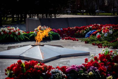 II. Dünya Savaşı 'nda Ebedi Alev Anıtı. 9 Mayıs