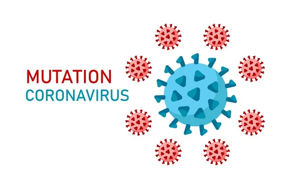 Mutazioni Delle Cellule Virali Processo Illustrazione Vettoriale Isolato Sfondo Bianco — Vettoriale Stock