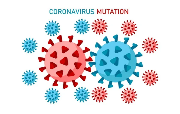 Процес Мутації Вірусних Клітин Векторні Ілюстрації Ізольовані Білому Тлі Нові — стоковий вектор