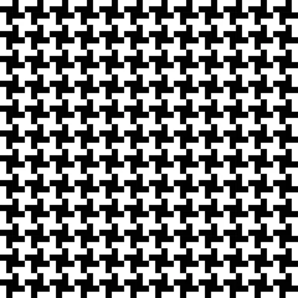 Retro Style Goose Foot Seamless Pattern Black White Colors Scottish — 스톡 벡터