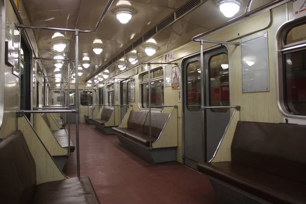 Interieur Metrotrein 502M 1969 Productiejaar Laatste Dag Expluatatie 2017 — Stockfoto