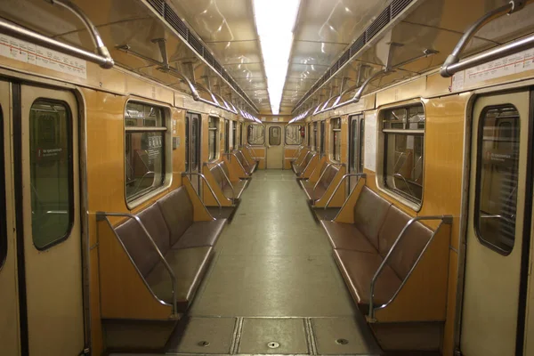 Interieur Metrotrein 717 1987 Jaar Van Productie Laatste Dag Voor — Stockfoto