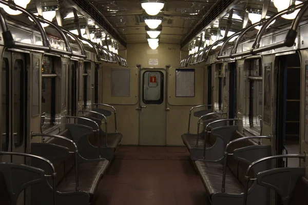 Interior Metrotrain 508T 1974 Year Production Last Day Expluatation 2019 — Stock Photo, Image