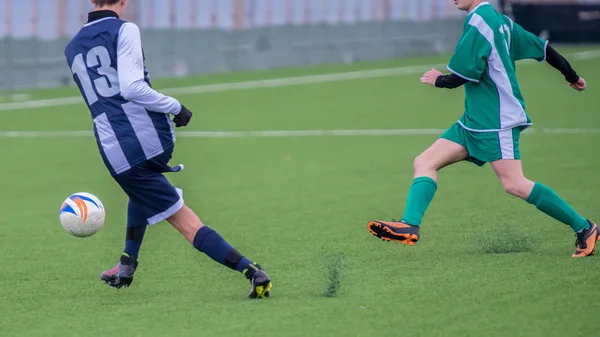 Actions in soccer field — Stock Photo, Image