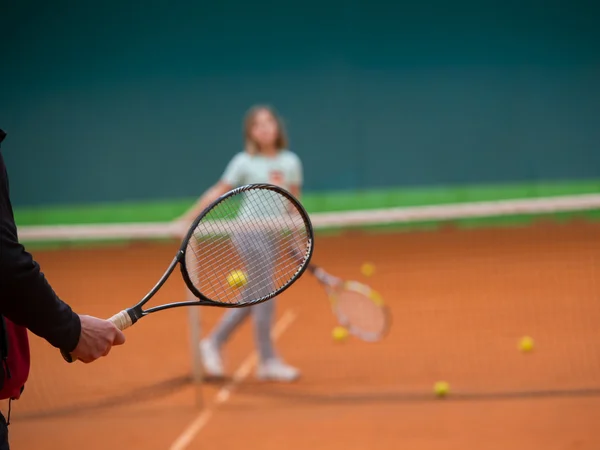 Scuola di tennis all'aperto — Foto Stock