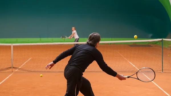 Tennisschule im Freien — Stockfoto