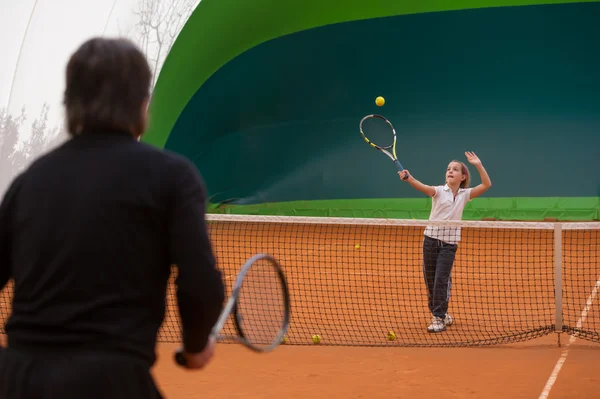 Escuela de tenis al aire libre — Foto de Stock