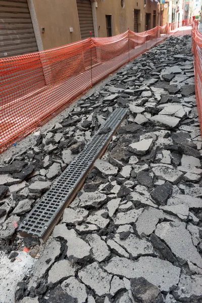 Varvet ombyggnad trottoaren — Stockfoto