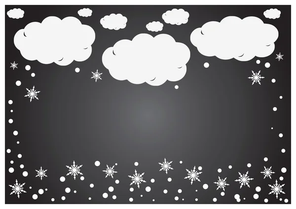 De achtergrond van een abstract vector van Witboek wolken met snowfla — Stockvector