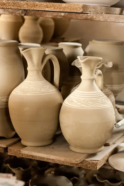 Moldavian Ceramic Jugs Clay Jugs Created Traditional Style South Moldova — Stock Photo, Image