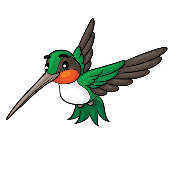 Dibujos animados de aves tarareando — Vector de stock