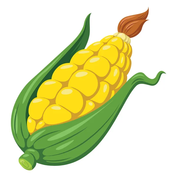 Illustration Cute Cartoon Corn — Stock Vector