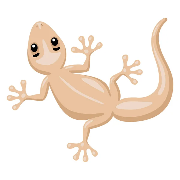 Illustration Cute Cartoon House Lizard — Stock Vector