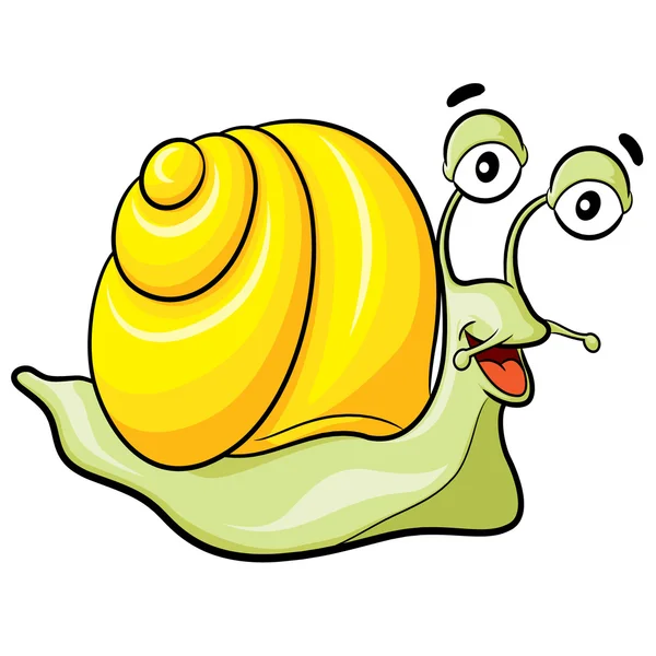 Caracol dibujos animados — Vector de stock