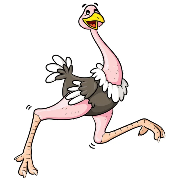 Ostrich Cartoon — Stock Vector