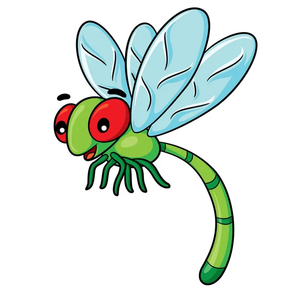 Dragonfly cartoon — Stock vektor