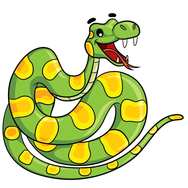 Dibujos animados de serpiente — Vector de stock