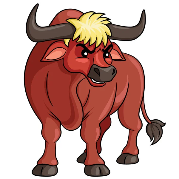 Toro de dibujos animados — Vector de stock