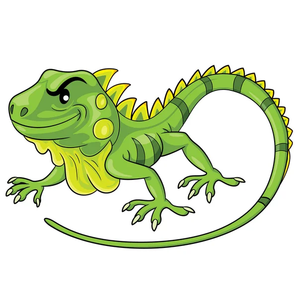 Iguana de dibujos animados — Vector de stock